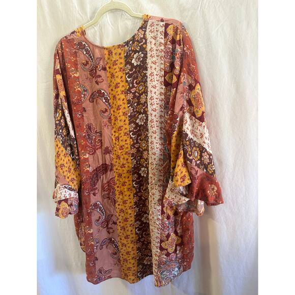 Daytrip Boho Patchwork Open Front Cardigan – Size M - Picture 7 of 7